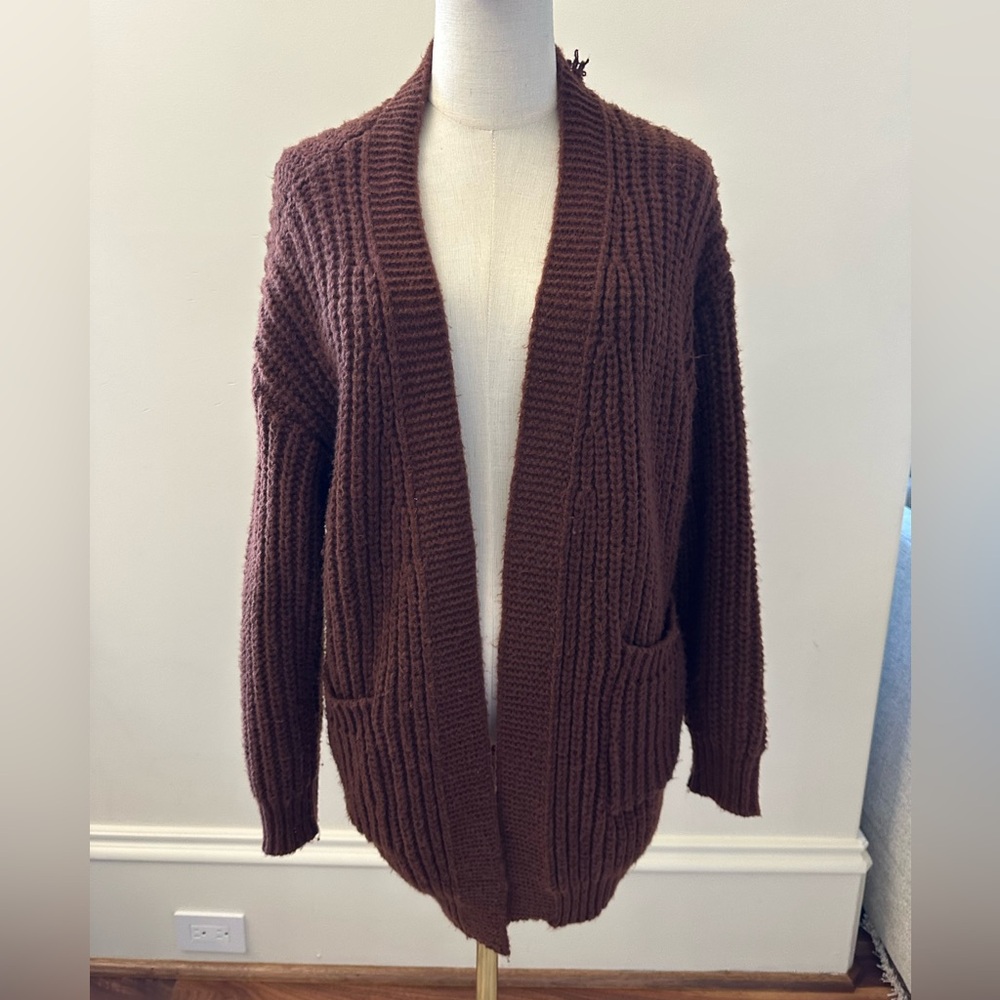 Compañia Fantastica Brown knitted cardigan